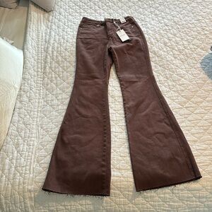 NWT Judy Blue High Waist Flares- Espresso